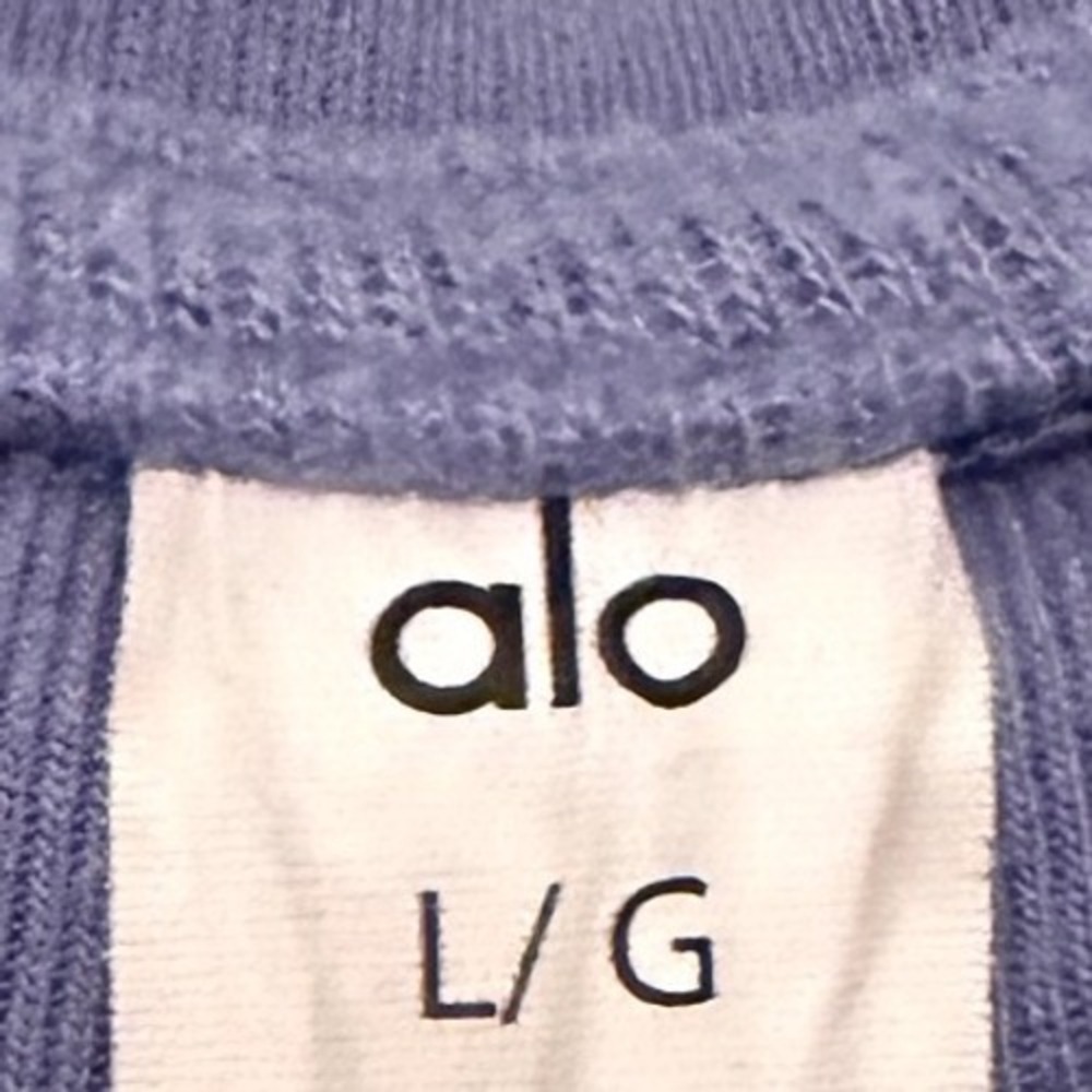 Alo sz L Women Yoga Soho Pullover in Infinity Blue Long Sleeve Soft Comfy Active - Picture 6 of 7